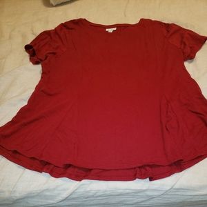 Jill redishmaroon cotton top.  2x never worn.